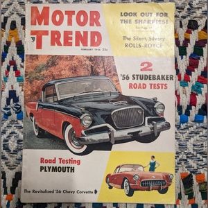 Vintage Motor Trend Magazine February 1956